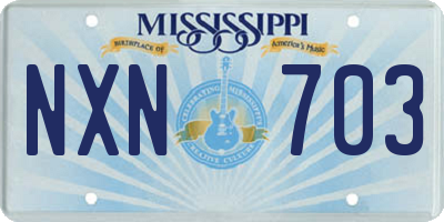 MS license plate NXN703