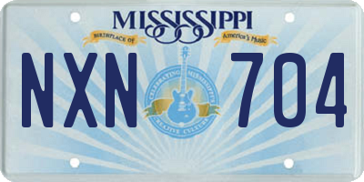 MS license plate NXN704