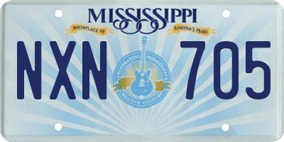 MS license plate NXN705
