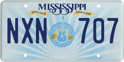 MS license plate NXN707