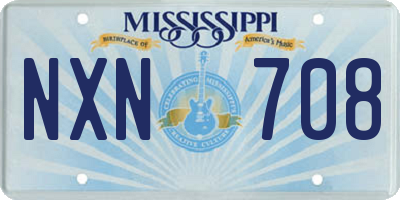 MS license plate NXN708