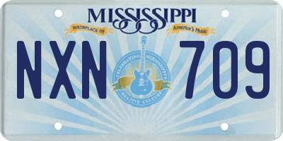 MS license plate NXN709