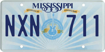 MS license plate NXN711