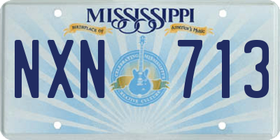 MS license plate NXN713