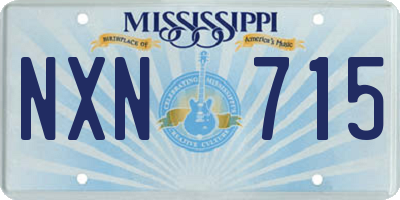 MS license plate NXN715