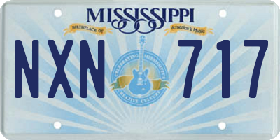 MS license plate NXN717