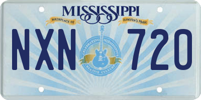 MS license plate NXN720