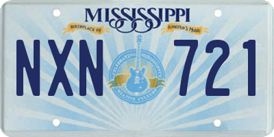MS license plate NXN721