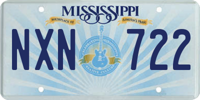 MS license plate NXN722