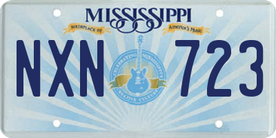MS license plate NXN723