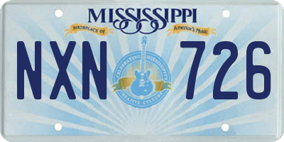 MS license plate NXN726