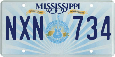 MS license plate NXN734