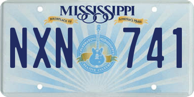 MS license plate NXN741
