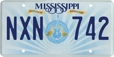 MS license plate NXN742