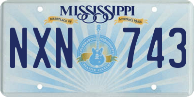 MS license plate NXN743