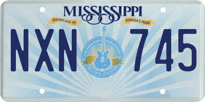 MS license plate NXN745