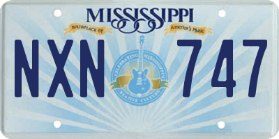MS license plate NXN747
