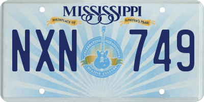 MS license plate NXN749