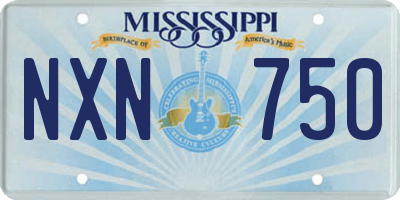 MS license plate NXN750
