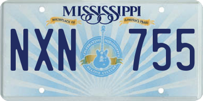 MS license plate NXN755