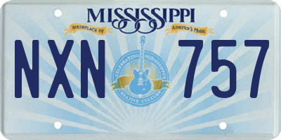 MS license plate NXN757