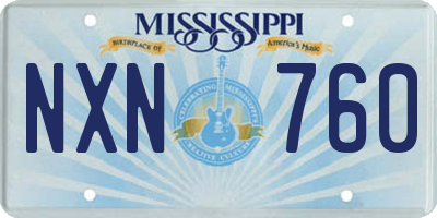 MS license plate NXN760