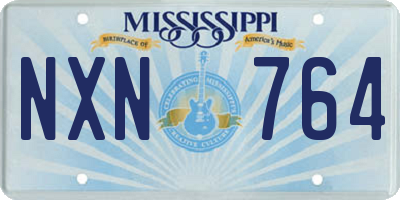 MS license plate NXN764