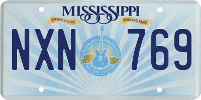 MS license plate NXN769