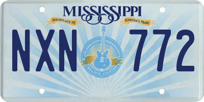 MS license plate NXN772