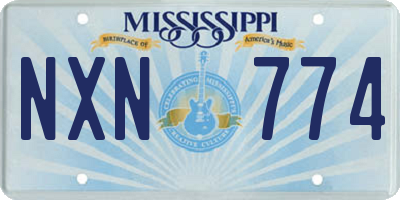 MS license plate NXN774