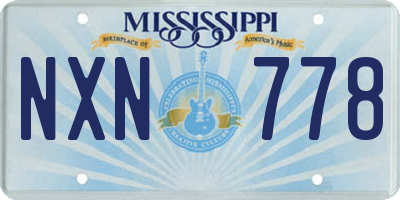MS license plate NXN778