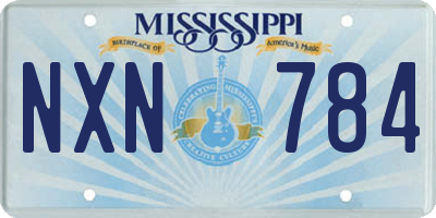 MS license plate NXN784