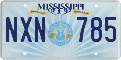 MS license plate NXN785