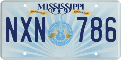 MS license plate NXN786