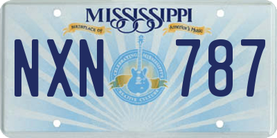 MS license plate NXN787