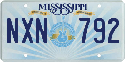 MS license plate NXN792