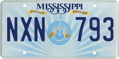 MS license plate NXN793