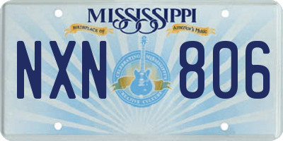 MS license plate NXN806