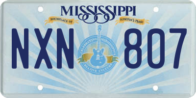MS license plate NXN807