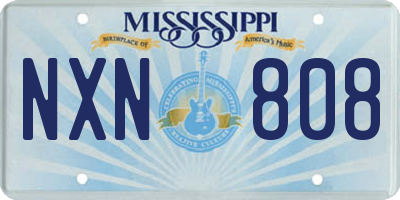 MS license plate NXN808