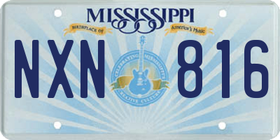 MS license plate NXN816
