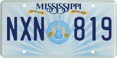 MS license plate NXN819