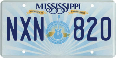 MS license plate NXN820