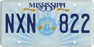 MS license plate NXN822