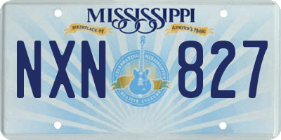 MS license plate NXN827