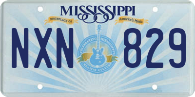 MS license plate NXN829
