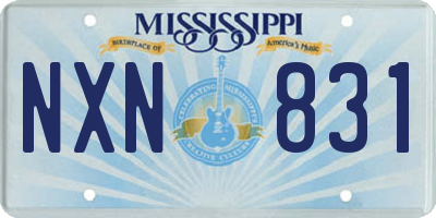 MS license plate NXN831