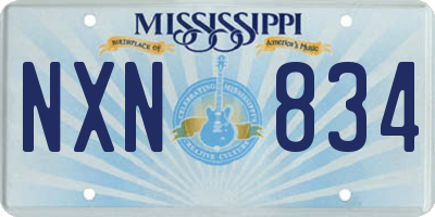 MS license plate NXN834