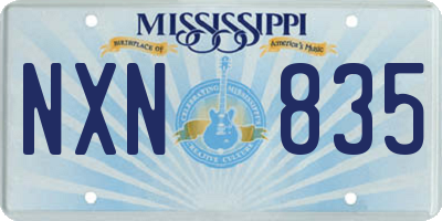 MS license plate NXN835