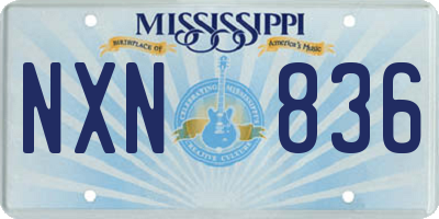 MS license plate NXN836